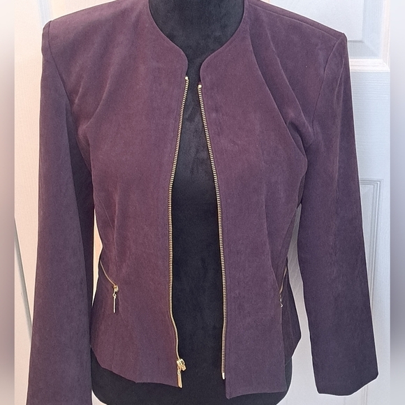 Amanda Smith Petites Plum Jacket    Size 8P - Picture 1 of 8